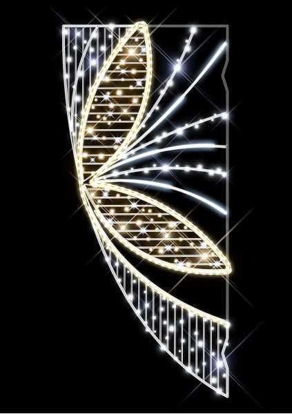 Blachere - Décor COIMBRA POTEAU VEGETAL BLANC CHAUD RECYPRINT LED