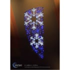 Blachere - Décor flocons bleu/blanc bioprint