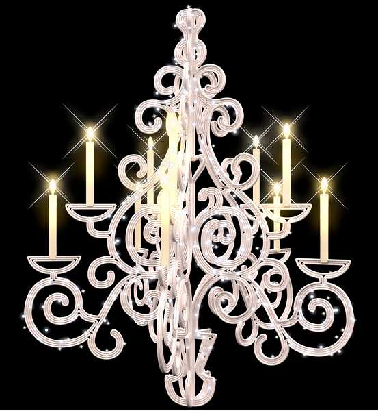 Blachere - Décor CADENCE LUSTRE BLANC PUR RECYPRINT LED 3D