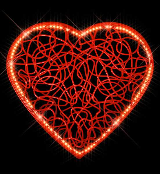 Blachere - Décor LOVE SUSPENSION 3D C?UR ROUGE BIOPRINT LED