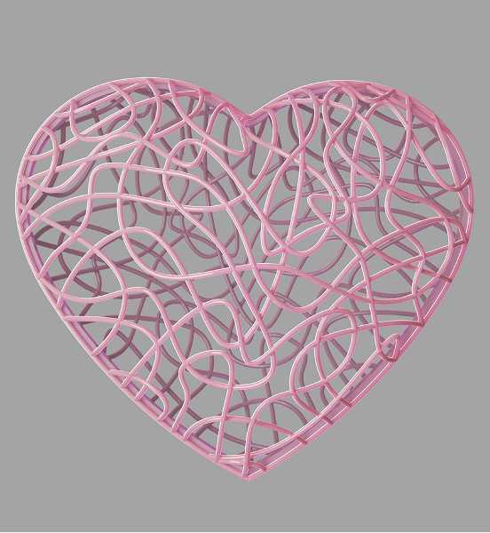 Blachere - Décor SUMMERLOVE SUSPENSION 3D C?UR ROSE BIOPRINT
