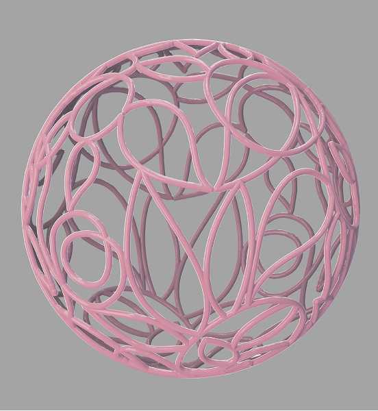 Blachere - Décor SPHERE6 SUSPENSION 3D SPHERE ROSE BIOPRINT