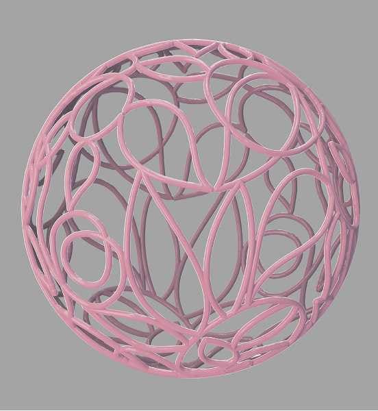 Blachere - Décor SPHERE6 SUSPENSION 3D SPHERE ROSE BIOPRINT