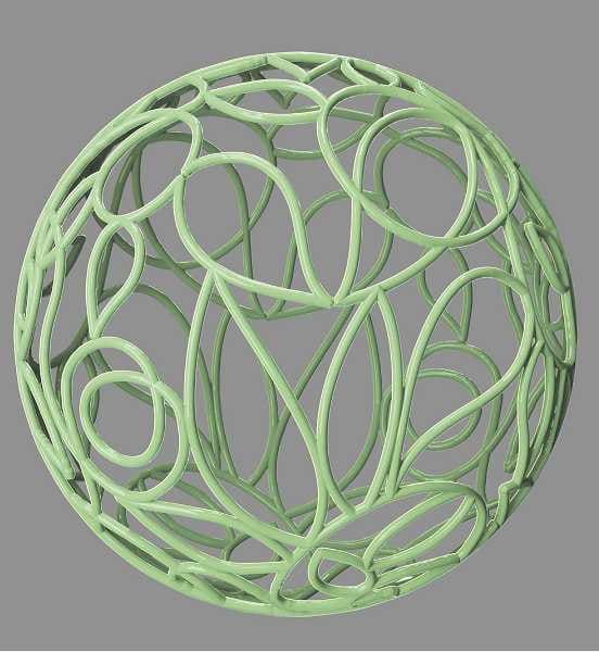 Blachere - Décor SPHERE5 SUSPENSION 3D SPHERE VERT BIOPRINT