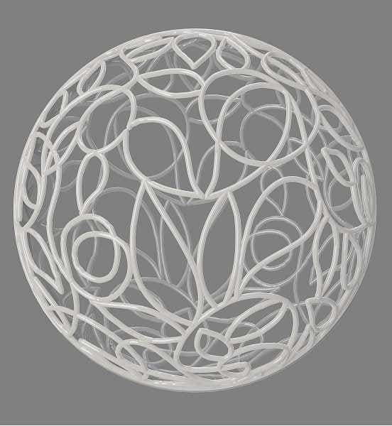 Blachere - Décor SPHERE1 SUSPENSION 3D SPHERE BLANCHE BIOPRINT