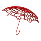Blachere - Décor UMBRELLA1 SUSPENSION 3D PARAPLUIE ROUGE BIOPRINT