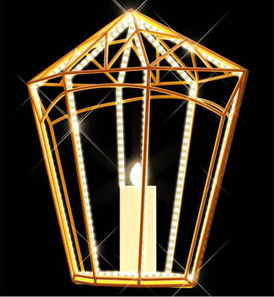 Blachere - Décor LANTERNA SUSPENSION LANTERNE BLANC CHAUD RECYPRINT LED