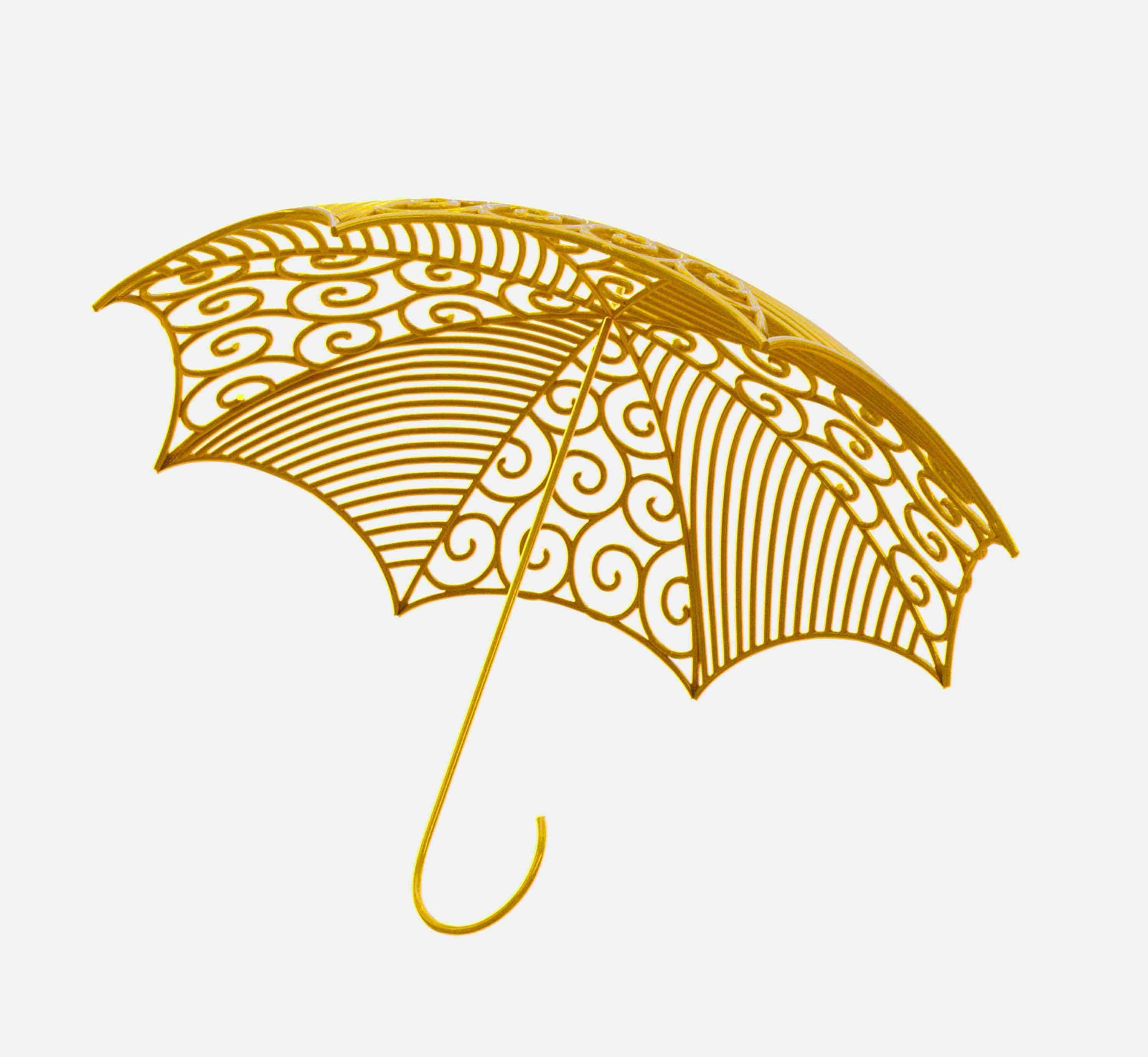 Blachere - Décor UMBRELLA2 SUSPENSION 3D PARAPLUIE JAUNE BIOPRINT