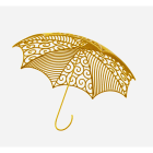Blachere - Décor UMBRELLA2 SUSPENSION 3D PARAPLUIE JAUNE BIOPRINT