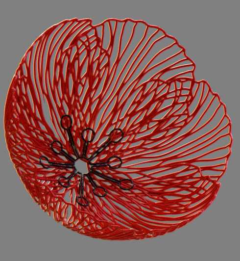 Blachere - Décor FLOWER11 SUSPENSION 3D FLEUR ROUGE BIOPRINT
