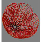 Blachere - Décor FLOWER11 SUSPENSION 3D FLEUR ROUGE BIOPRINT