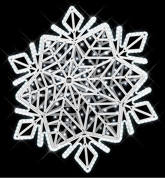 Blachere - Décor ALTO SUSPENSION FLOCON BLANC PUR RECYPRINT LED