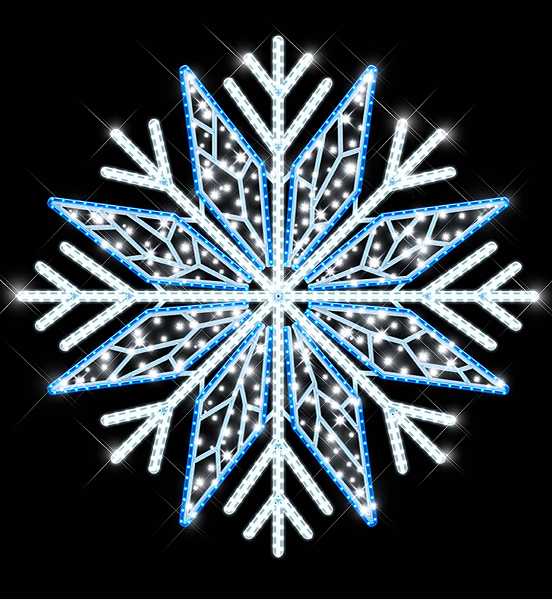 Blachere - Décor GRAND MIA SUSPENSION FLOCON BLEU RECYPRINT LED