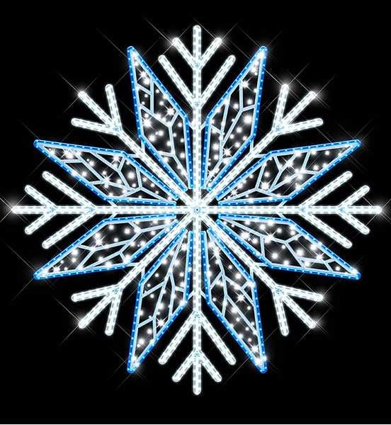 Blachere - Décor GRAND MIA SUSPENSION FLOCON BLEU RECYPRINT LED