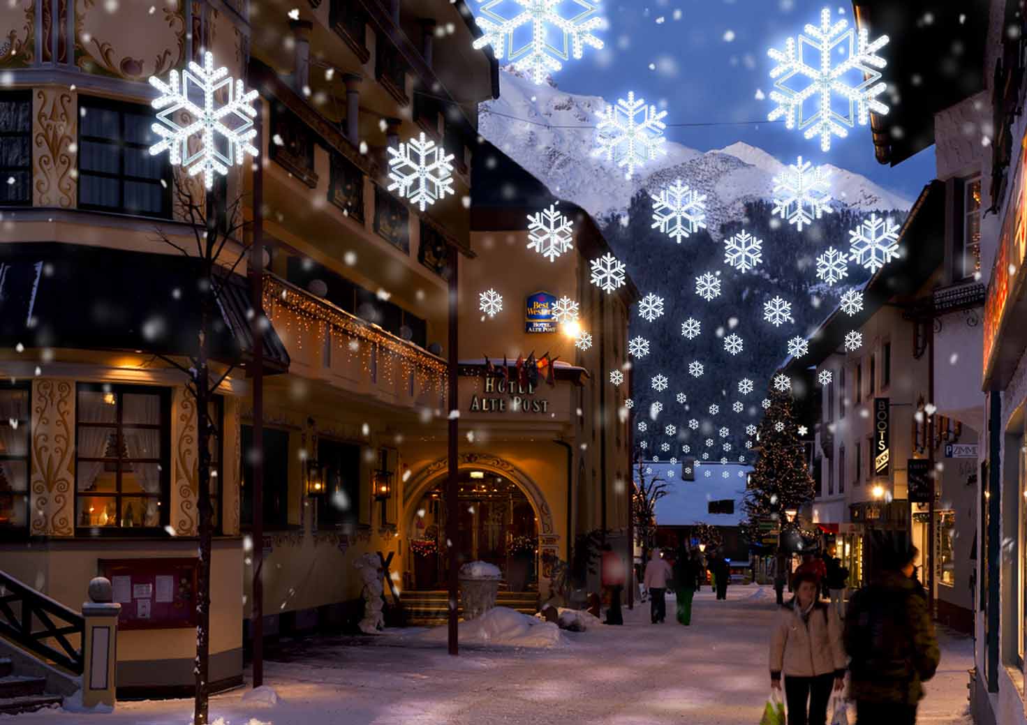 Blachere - Décor suspension LILLY SUSPENSION FLOCON BLANC PUR RECYPRINT LED