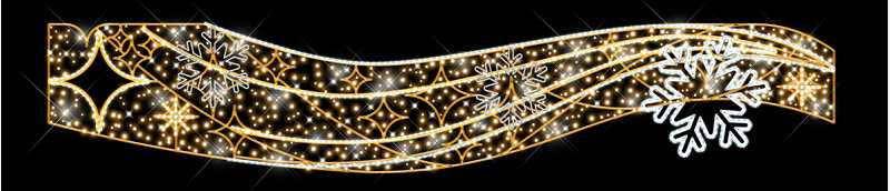 Blachere - Décor GRAND BLIZZARD TRANSVERSAL FLOCON BLANC CHAUD RECYPRINT LED