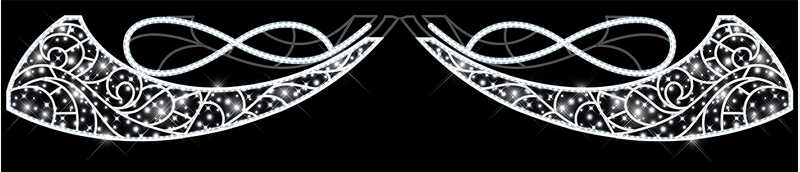 Blachere - Décor CLELIA DOUBLE TRANSVERSAL LIGNE BLANC PUR RECYPRINT LED