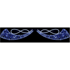 Blachere - Décor CLELIA DOUBLE TRANSVERSAL LIGNE BLEU RECYPRINT LED