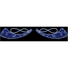 Blachere - Décor CLELIA DOUBLE TRANSVERSAL LIGNE BLEU RECYPRINT LED