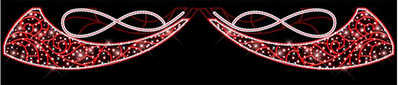 Blachere - Décor CLELIA DOUBLE TRANSVERSAL LIGNE ROUGE RECYPRINT LED