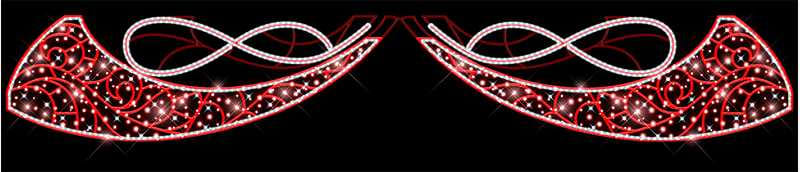 Blachere - Décor CLELIA DOUBLE TRANSVERSAL LIGNE ROUGE RECYPRINT LED