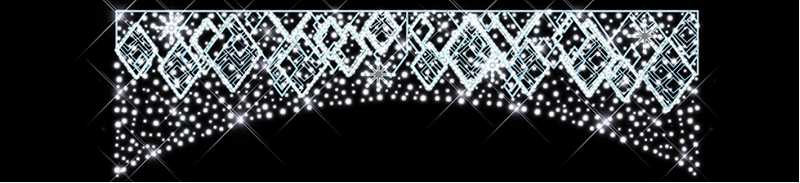 Blachere - Décor QUADRILLE ARC TRANSVERSAL QUADRILLE BLANC PUR RECYPRINT LED