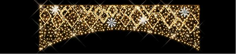 Blachere - Décor QUADRILLE ARC TRANSVERSAL QUADRILLE BLANC CHAUD RECYPRINT LED