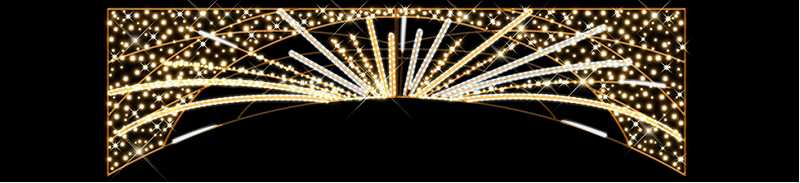 Blachere - Décor BOLERO ARC TRANSVERSAL LIGNE BLANC CHAUD RECYPRINT LED