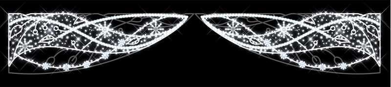 Blachere - Décor FLORA DOUBLE TRANSVERSAL LIGNE BLANC PUR RECYPRINT LED