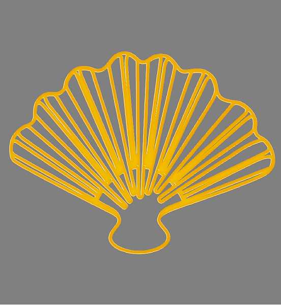 Blachere - Décor PERLA SUSPENSION 2D COQUILLAGE JAUNE BIOPRINT