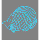 Blachere - Décor FISH SUSPENSION 2D POISSON BLEU BIOPRINT