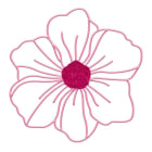 Blachere - Décor FLOWER1 SUSPENSION 2D FLEUR ROSE BIOPRINT