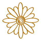 Blachere - Décor suspension FLOWER4 SUSPENSION 2D FLEUR OR BIOPRINT