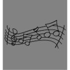 Blachere - Décor MUSIC SUSPENSION 2D PORTEE MUSIC NOIR BIOPRINT