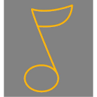 Blachere - Décor NOTE1 SUSPENSION 2D NOTE JAUNE BIOPRINT