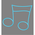 Blachere - Décor NOTE3 SUSPENSION 2D NOTE BLEU BIOPRINT