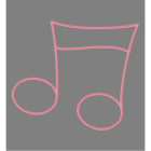 Blachere - Décor NOTE2 SUSPENSION 2D NOTE ROSE BIOPRINT