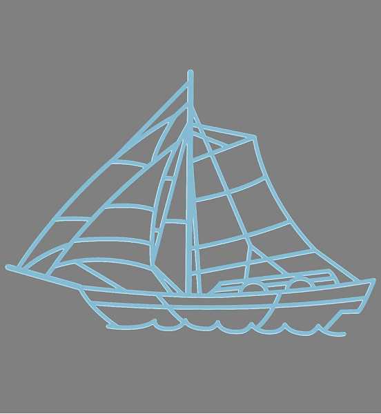 Blachere - Décor BOAT SUSPENSION 2D BATEAU BLEU BIOPRINT