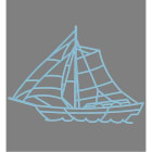 Blachere - Décor BOAT SUSPENSION 2D BATEAU BLEU BIOPRINT