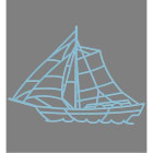 Blachere - Décor BOAT SUSPENSION 2D BATEAU BLEU BIOPRINT