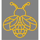 Blachere - Décor MAYA SUSPENSION 2D ABEILLE JAUNE BIOPRINT