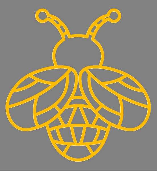 Blachere - Décor MAYA SUSPENSION 2D ABEILLE JAUNE BIOPRINT