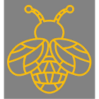 Blachere - Décor MAYA SUSPENSION 2D ABEILLE JAUNE BIOPRINT