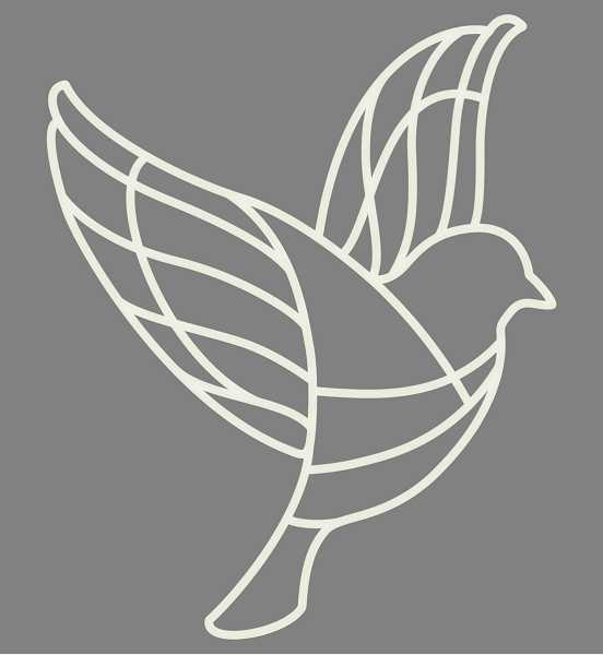 Blachere - Décor DOVE SUSPENSION 2D COLOMBE BLANC BIOPRINT