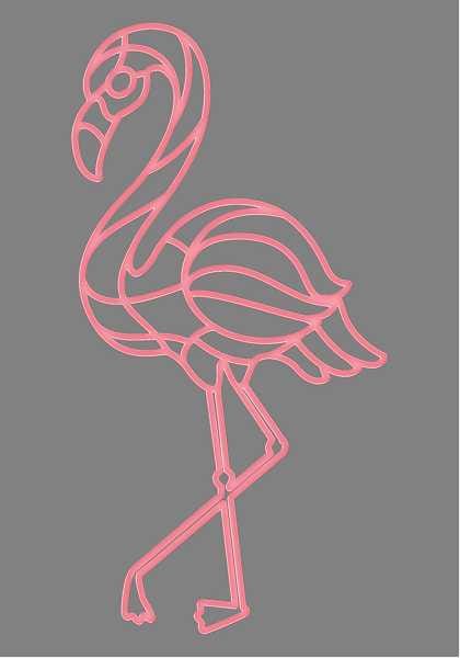 Blachere - Décor FLAMINGO SUSPENSION 2D FLAMANT ROSE BIOPRINT