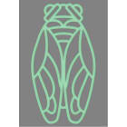 Blachere - Décor CICADA SUSPENSION 2D CIGALE VERT BIOPRINT