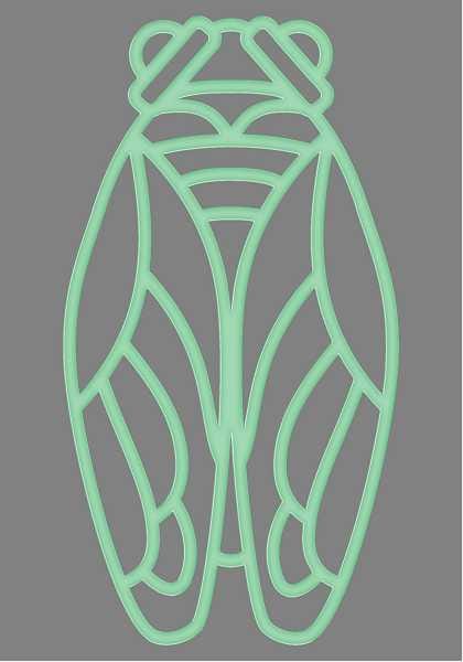 Blachere - Décor CICADA SUSPENSION 2D CIGALE VERT BIOPRINT