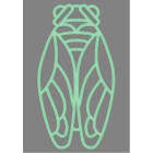 Blachere - Décor CICADA SUSPENSION 2D CIGALE VERT BIOPRINT