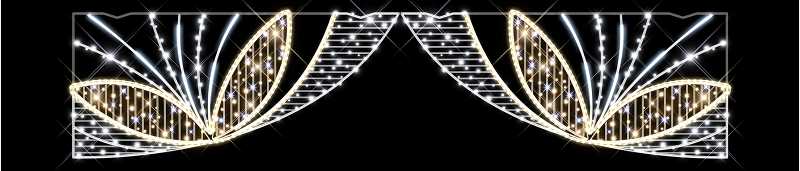 Blachere - Décor COIMBRA DOUBLE TRANSVERSAL VEGETAL BLANC CHAUD RECYPRINT LED