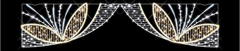 Blachere - Décor COIMBRA DOUBLE TRANSVERSAL VEGETAL BLANC CHAUD RECYPRINT LED